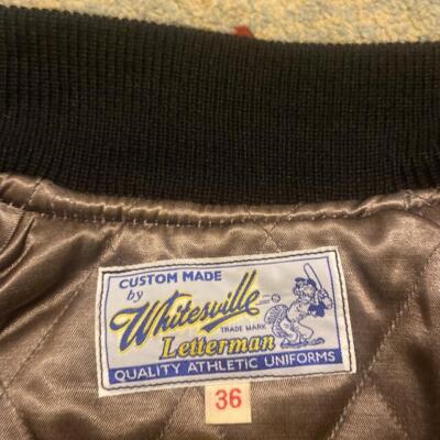 size 36 38 40 WHITESVILLE Award Varsity jacket Men WV10936/937 black tiger Used