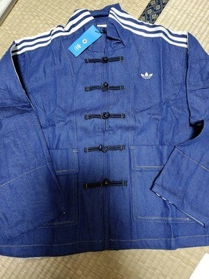 Denim Blue adidas China Track Top Denim Soft Loose Jacket