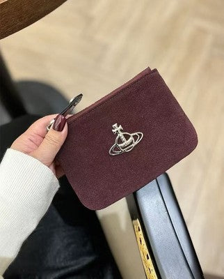 Vivienne Westwood Ultra-thin Coin Purse small wallet Multi-Card Pocket Red