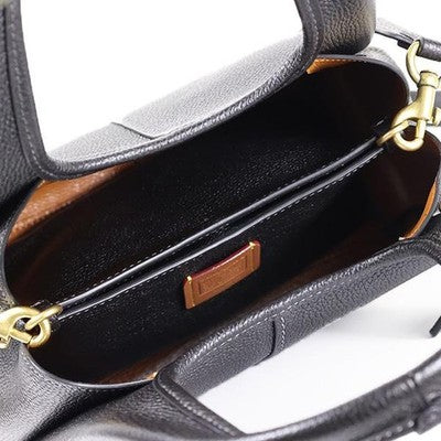 COACH Lana Shoulder Bag 23 Black CM545 Handbag Crossbody Diagonal Leather Women