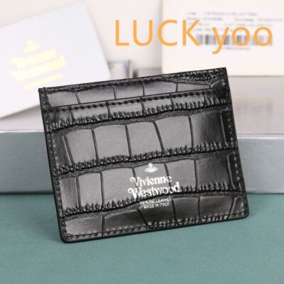 Vivienne Westwood Short Wallet Embossed Card Holder Leather Money 14266 Black