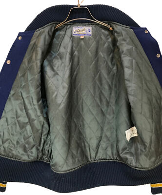 【36】 WHITESVILLE WV14904 Leather Stadium Jumper Varsity Jacket Blue