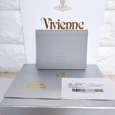 Vivienne Westwood Card Case 933VW168 Wallet Embossed Card Holder grey