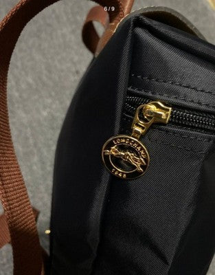 see description 5colors Longchamp Le Pliage M size Backpack Leather Zipper bag