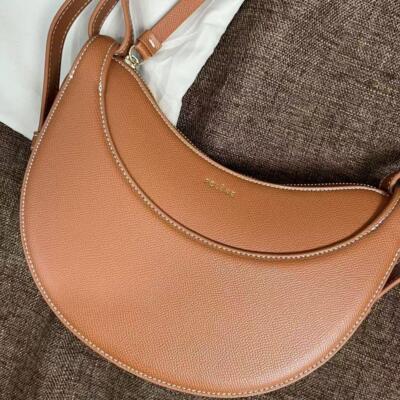 Polene Half Moon Bag Shoulder Bag Brown Women's Mini Bag with Shoulder Strap
