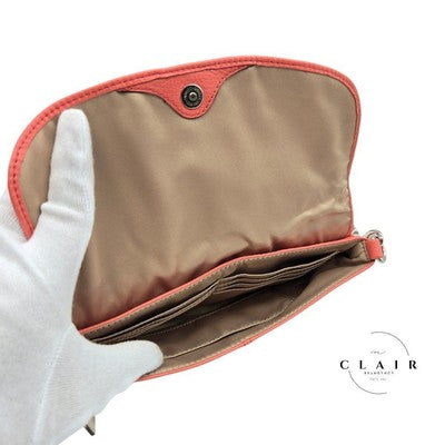 COACH One-shoulder bag Accessory Pouch Handbag Parka Large Pink Canvas