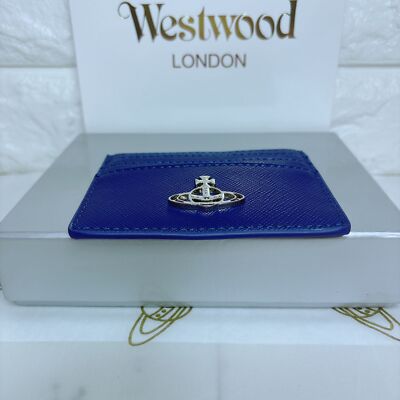 Vivienne Westwood Card Case 933VW168 Wallet Embossed Card Holder Blue