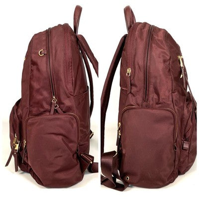 [Good Condition] Tumi Backpack Nylon Carry Charm Included Wine Red