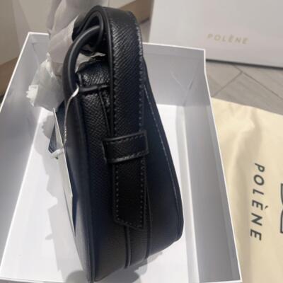 POLÈNE Black Half Moon Shoulder Bag for Women, Black, Mini Bag, with Shouldersp
