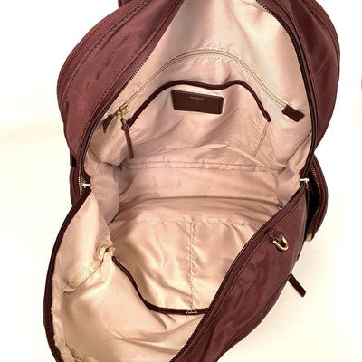 [Good Condition] Tumi Backpack Nylon Carry Charm Included Wine Red