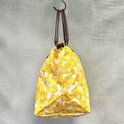 Longchamp Le Pliage L size Tote Bag Handbag Yellow petals Women's fashion