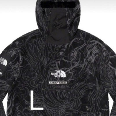 Size L Supreme The North Face Steep Tech Fleece Pullover Black Dragon NA522081