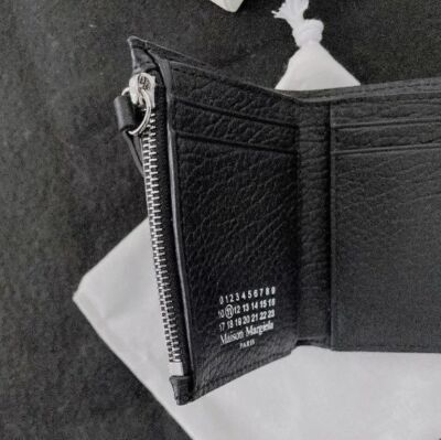 Margiela Maison Margiela Tri-fold Wallet Black Fashion Accessories Outlet