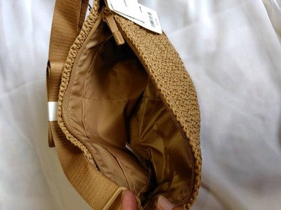 bargain price Uniqlo Round Mini Crochet Bag NATURAL / Beige NEW 468659 acs