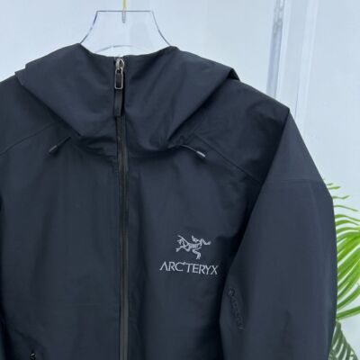 see description sizeS-3XL Arcteryx Water Windproof Zip Front Jacket Black