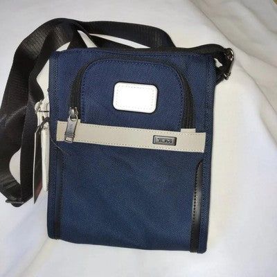 tumi Alpha 3 Shoulder  Bag outlet Tumi Pocket Bag Small 2203110 Navy Blue Beige