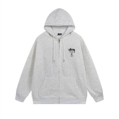 check description size S-XL STUSSY Hoodie Thin Long Sleeve Outerwear Zip Hoodie