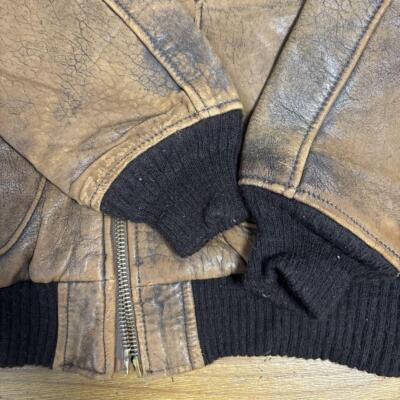 used size 40 AVIREX  Type G-2 Men's Flight jacket 80's rider's jacket brown