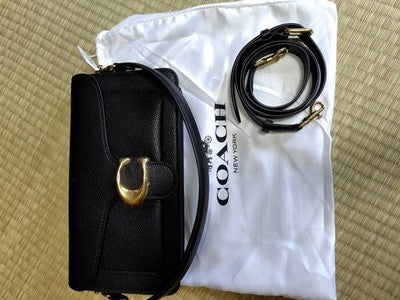 COACH Tabby 26 Shoulder Bag Crossbody Black Brass Leather 73995 Outlet New