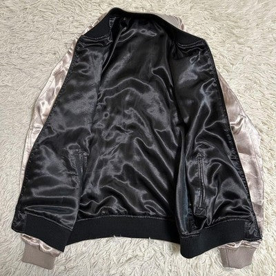 Avirex Flying Tiger Sukajan Jacket Blousons reversible XL Embroidered Pink Beige