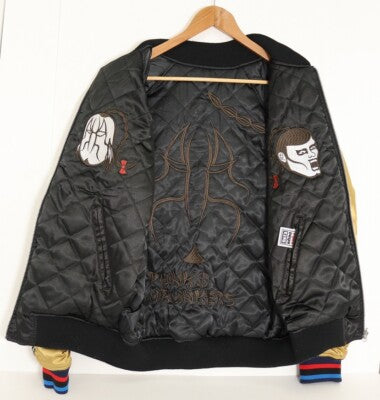 【M or L】PUNK DRUNKERS x Kinnikuman Reversible Skajan Jacket Navy gold Black acs