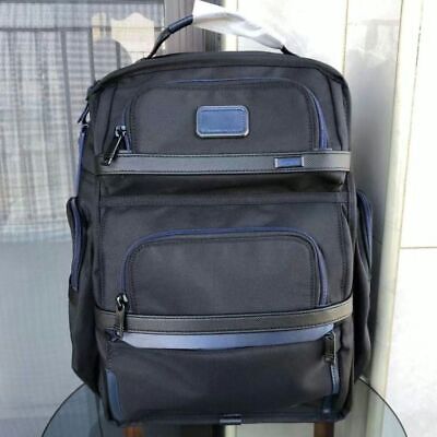 TUMI ALPHA3 Brief Pack Backpack Business Nylon Black Blue Line