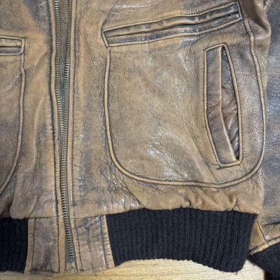 used size 40 AVIREX  Type G-2 Men's Flight jacket 80's rider's jacket brown