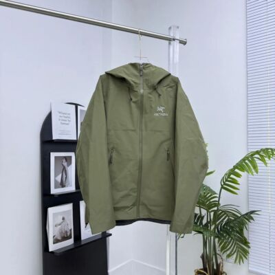 see description sizeS-3XL Arcteryx Water Windproof Zip Front Jacket Green