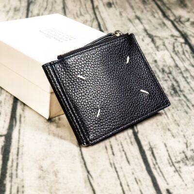 Margiela Maison Margiela Bi-fold Wallet with Coin Purse Unisex Black Outlet
