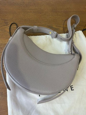 Polene Half Moon Bag Shoulder Bag Women's Mini Bag with Shoulder Strap Gray