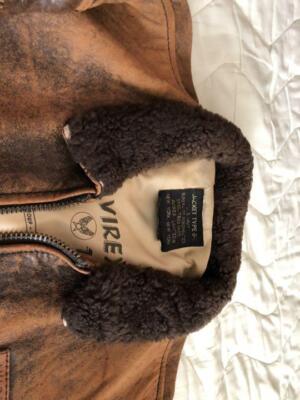 AVIREX Type G-1 Vintage S size men's leather jacket brown