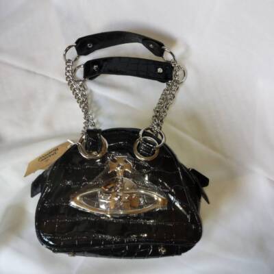 Vivienne Westwood ARCHIVE ORB Chain Handbag shoulder chain bag Crocodile Pattern