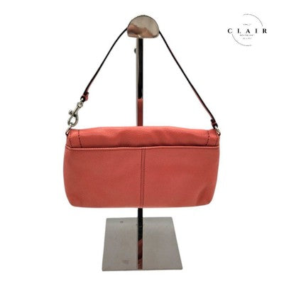 COACH One-shoulder bag Accessory Pouch Handbag Parka Large Pink Canvas