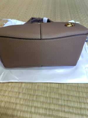 COACH CM545 LANA23 Crossbody 2way Shoulder Bag Leather Dark Stone Brown Outlet