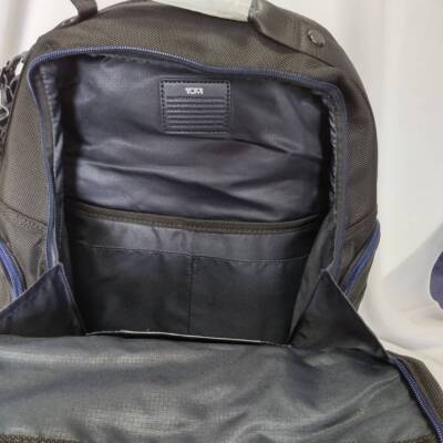 TUMI ALPHA3 Brief Pack Backpack Business Nylon Black Blue Line