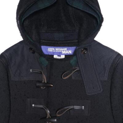 Comme des Garcons Junya Watanabe Man 11AW Mohair Blend Wool Duffel Coat S Size
