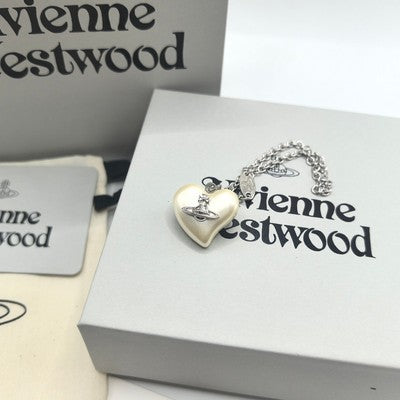 check description Vivienne Westwood FLORENTIA Mother of Pearl Heart Bracelet