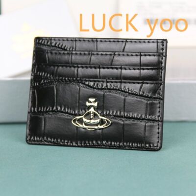 Vivienne Westwood Short Wallet Embossed Card Holder Leather Money 14266 Black
