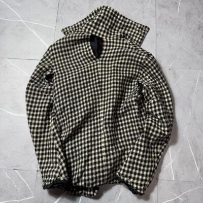 Junya Watanabe Comme des Garcons 07AW shrunken twisted riders jacket, check