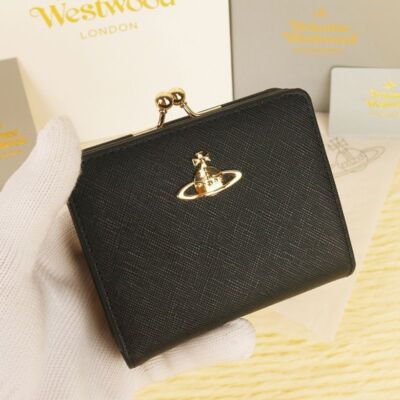 chose 3color Vivienne Westwood Bi-fold Wallet 88VV706 Black Rose Pink