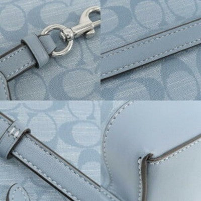COACH Mollie Tote 25 Shoulder Bag Signature Chambray Light Blue CH228 Outlet New