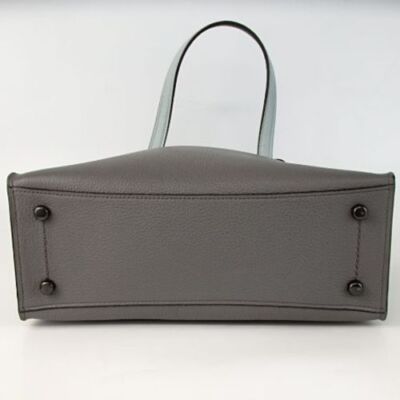 Coach Python Pattern 2way Shoulder Bag Handbag Zip bag Grey Lrather Women's