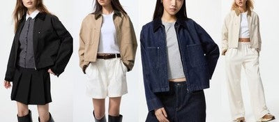 see description 4colors UNIQLO zip-up short jacket casual short length Women