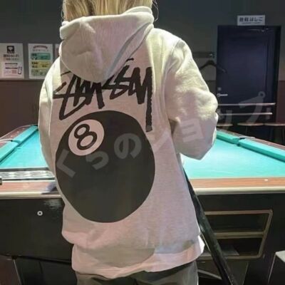 see description size S-XL STUSSY Eight Ball Hooded Sweatshirt 3 colors