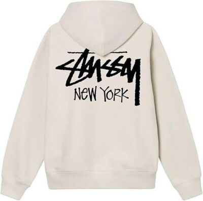 check description size S-XL Stussy Sweatshirt Hoodie Logo New York Print Hoodie