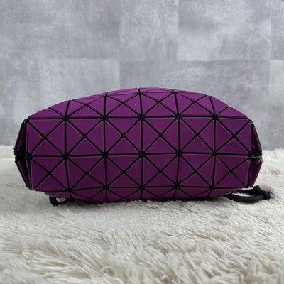 Bao Bao Issey Miyake leather backpack bicolor drawstring Gray Purple used