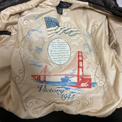 AVIREX A-2 Flight Jacket, Leather jacket L 50th Anniversary Edition Brown