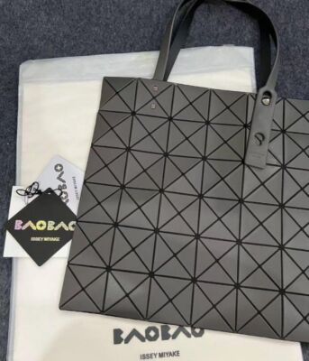 Issey Miyake BAO BAO Prism Shoulder Tote Bag PVC Glossy From Japan Matte graysp