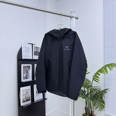 see description sizeS-3XL Arcteryx Water Windproof Zip Front Jacket Black