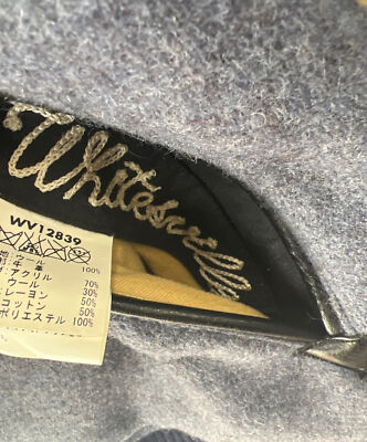 【36】 WHITESVILLE WV12839 Leather Stadium Jumper  jacket Blue x Black